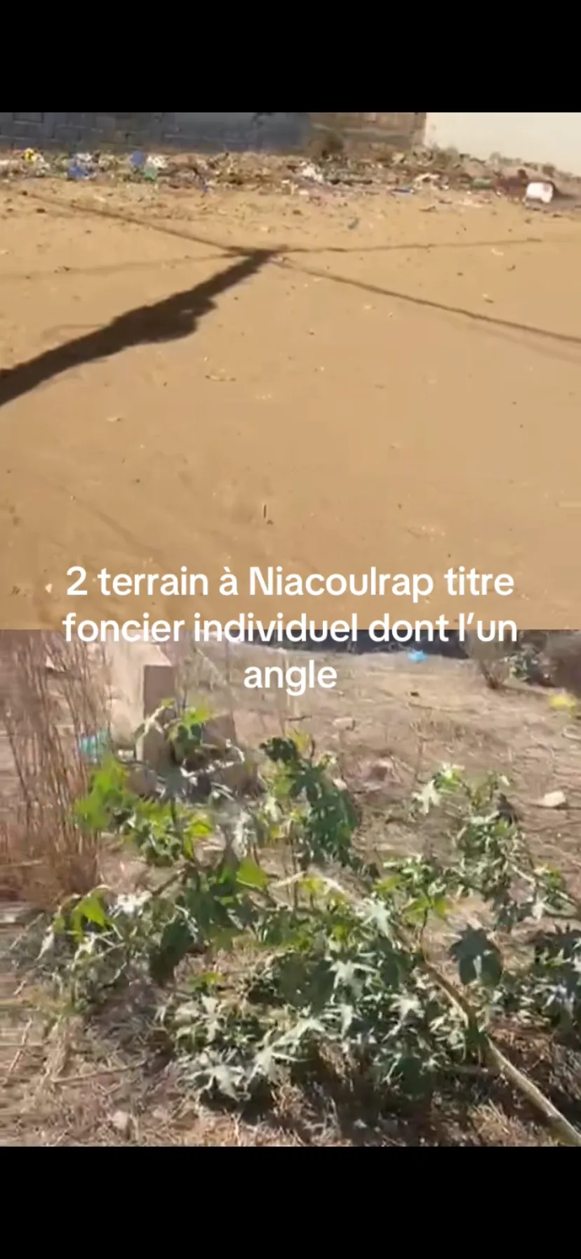 2 terrain nue à Niacoulrap titre foncier  dont l’un angle 180 mètre carré et 150 mètres carrés