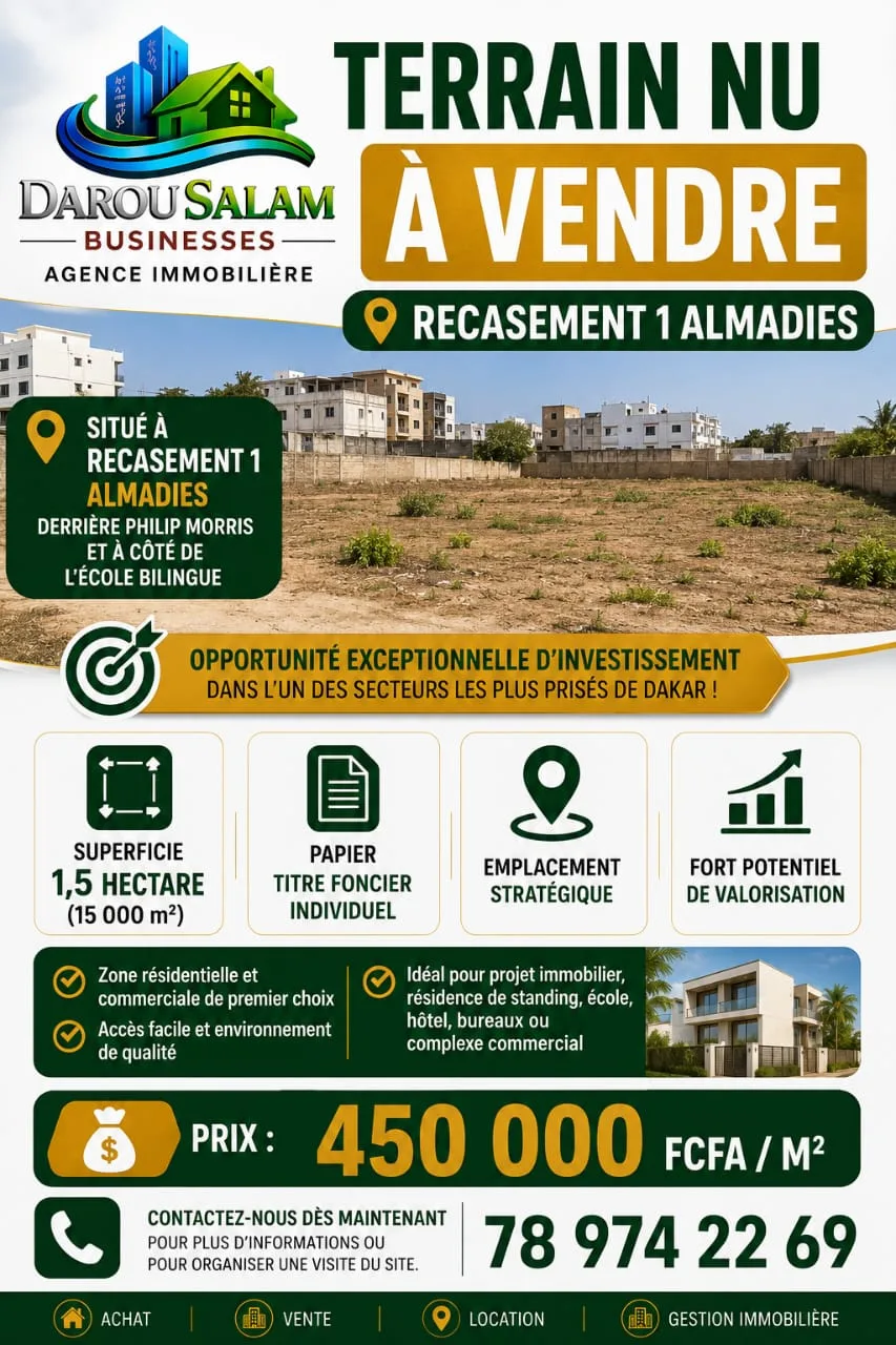 TERRAIN NU – RECASEMENT 1 ALMADIES